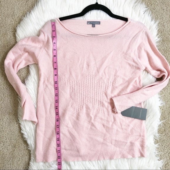 New Wit & Wisdom Cable Knit Star Sweater in Whisper Pink - Picture 10 of 11